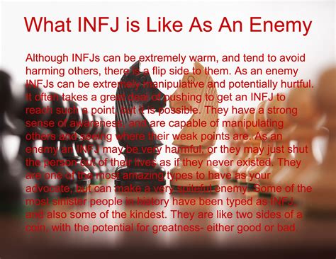 INFJ as an enemy | Infj psychology, Infj personality, Infj personality type