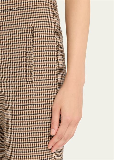 Veronica Beard Arte Cropped Houndstooth Pants - Bergdorf Goodman