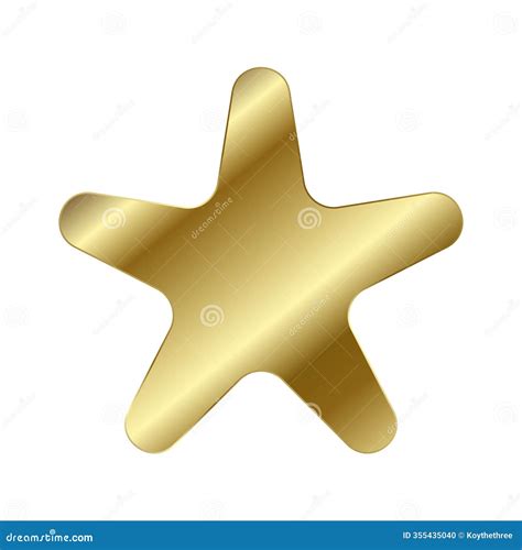 A Luxury Star With Five Eages Bright On White Background, Icon, Star