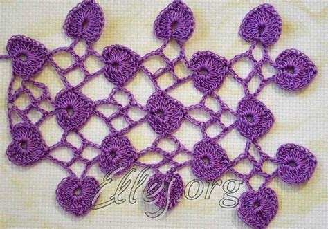Узор с листочками-сердечками | Crochet necklace, Crochet, Pattern