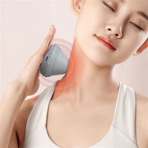 Fascia Massager with Heat & Vibration - Hands-Free Adsorption for