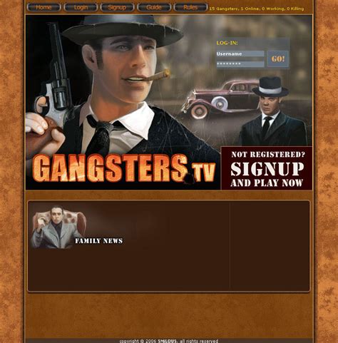 Gangster online game - website by michan on DeviantArt