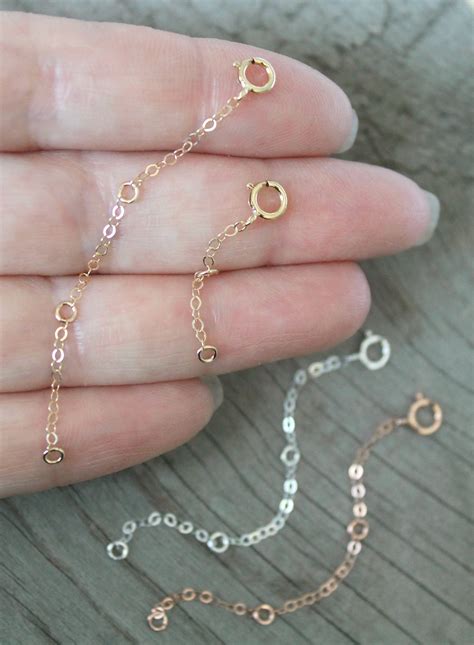 extension chain  necklace extender chain  gold filled etsy