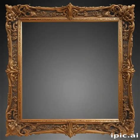 intricately designed vintage picture frame  ornate baroque detailing