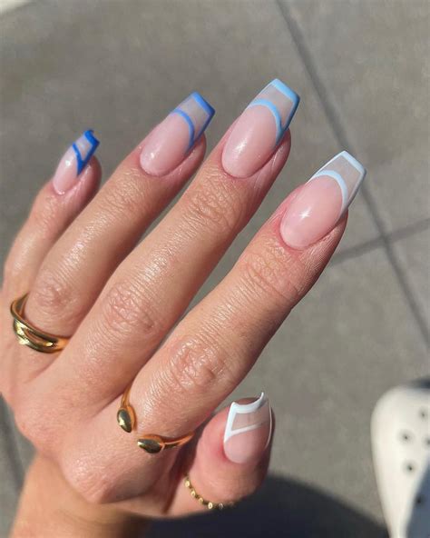 Elegant Expressions: 33 Dark Blue French Tip Nails - Nail Designs Daily