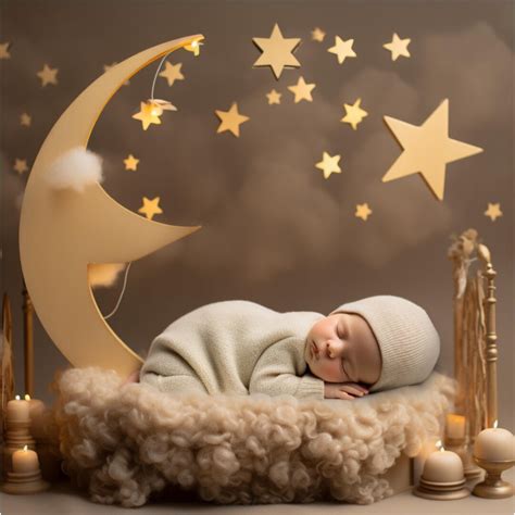 moon  stars newborn digital backdrop baby photography digital