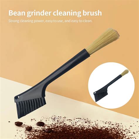 Riguas Coffee Grinder Cleaning Brush Double-head Ergonomic Long Handle