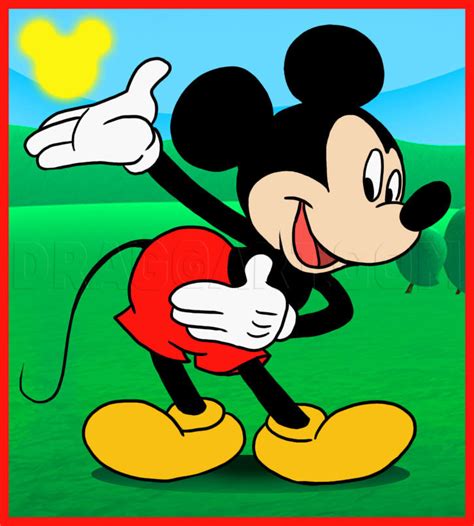 draw mickey mouse step  step drawing guide  dawn dragoart