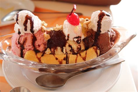 banana split  stock photo public domain pictures