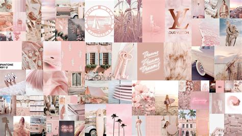 Boujee Blush Pink Aesthetic Photo Collage Kit of 80 Pieces / Blush ...