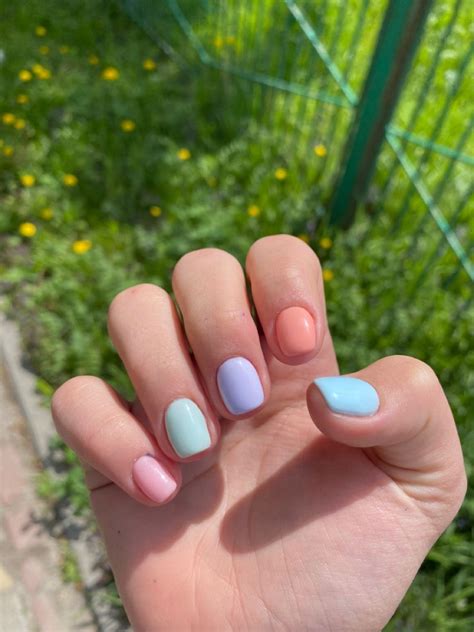 Літній манікюр.Різнокольоровий манікюр | Soft nails, Hello nails, Swag ...