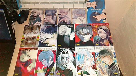 My TG collection so far. I'll buy the original manga once TG:re ends ...