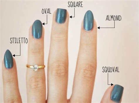 Different nail shapes - tipshety