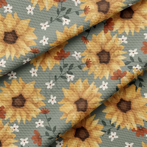 Sunflower Fabric by the Yard - Etsy