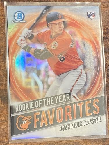 bowmen chrome rookie   year favorites ryan mountcastle card