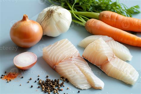 ai generated  selection  raw ingredients  making gefilte fish