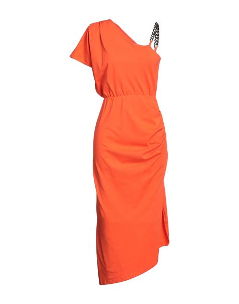 orange midi dresses