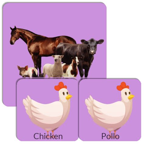 Farm Animals in Italian | Animali da fattoria in italiano - Match The ...