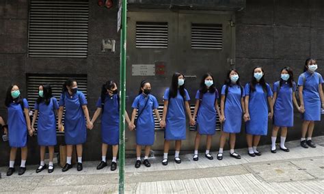 hong kong tells   stay  students form protest chains world