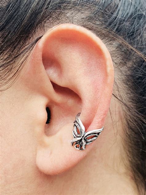 Fuchsia Flower Ear Cuff Silver Flower Ear Cuff Sterling Silver - Etsy