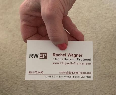 Business Card Etiquette: how to give, receive - Rachel Wagner ...