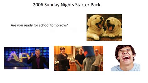 2006 Sunday Nights Starter Pack : r/starterpacks