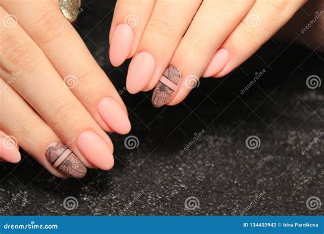 Long nails manicure stock image. Image of salon, style - 134403943