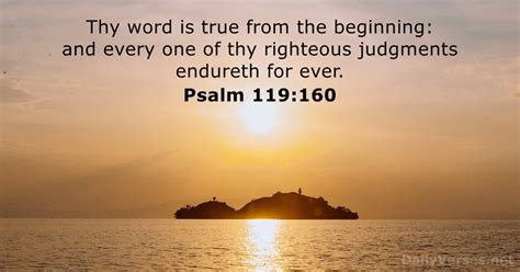 December 28, 2022 - Bible verse of the day (KJV) - Psalm 119:160 ...