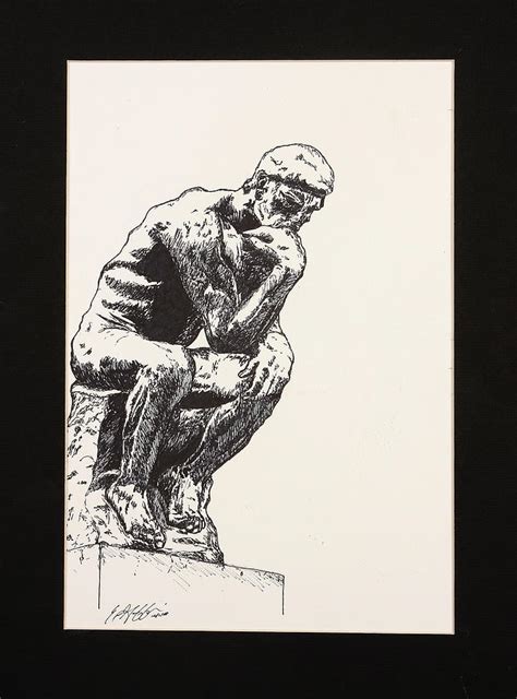 The Thinker Drawing at PaintingValley.com | Explore collection of The ...