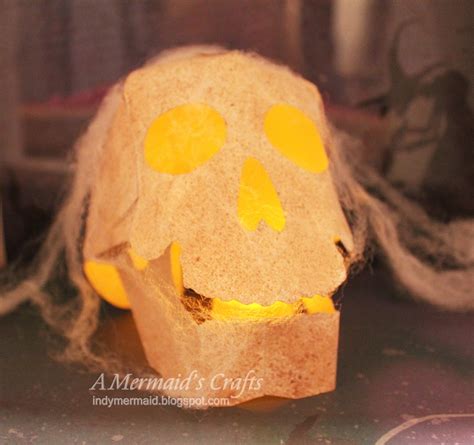 A Mermaids Crafts: Skull Halloween Decoration