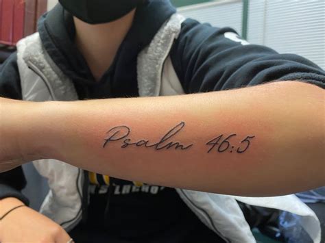 psalm 46 5 tattoo | Forearm word tattoo, Tattoos, Forearm tattoos