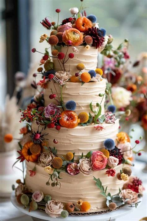 24 Seasonal Beauty: Perfect Fall Wedding Cakes • Confetti & Roses