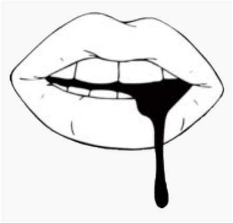 Collection Of Free Lips Drawing Black And White Download - Black And ...