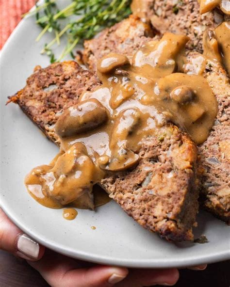 Meatloaf with Brown Gravy - Sip and Feast