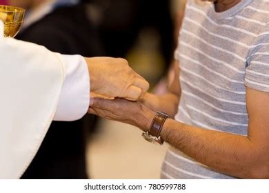 Holy Communion Christianity Christian Communion Ceremony Stock Photo ...