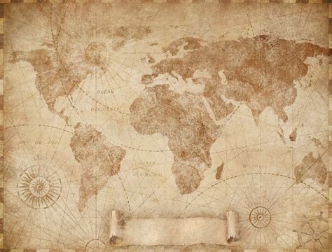 Medieval Old World Map Illustration Based on Image Furnished by NASA ...