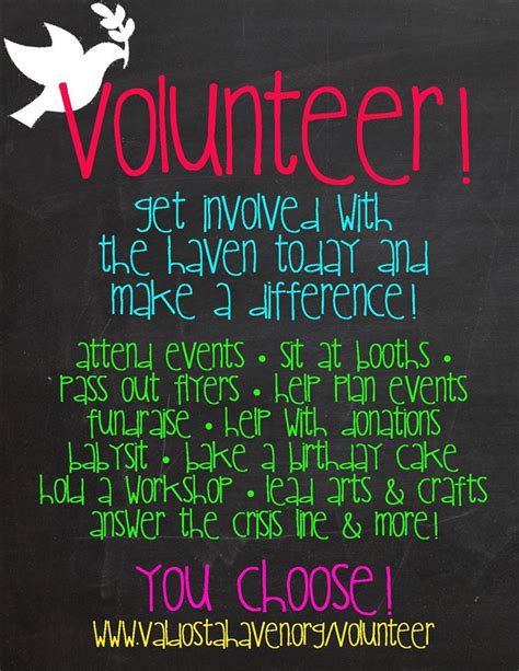 Haven volunteer