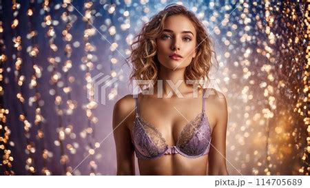 bright  spirited caucasian lingerie model