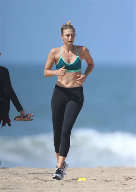 MARIA SHARAPOVA on the Beach in Santa Monica 03/09/2016 – HawtCelebs