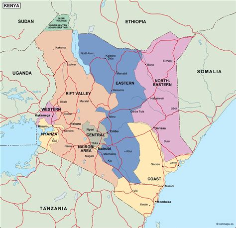 kenya political map. Vector Eps maps. Eps Illustrator Map | Vector ...