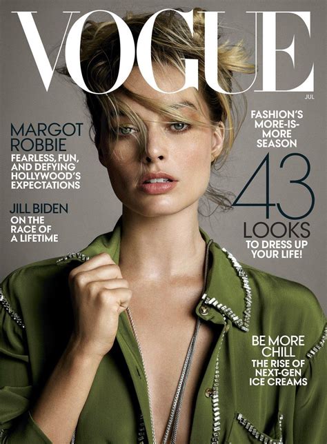 stunning images  margot robbies july vogue cover shoot