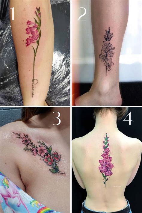 August Birth Flower Tattoos {Poppies + Gladiolus} - Tattoo Glee