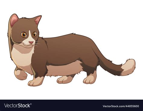 Munchkin cat cartoon animal Royalty Free Vector Image