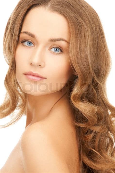 beautiful woman  long hair stock image colourbox