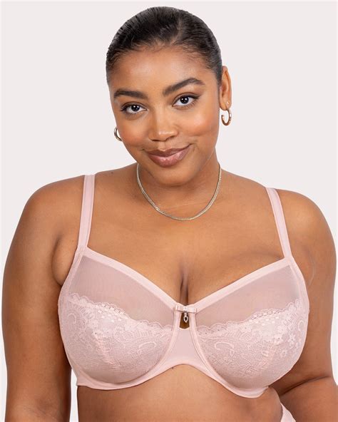 Luxe Lace Underwire Bra - Blushing Rose – Curvy Couture