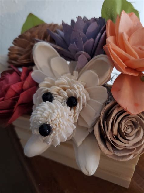 Puppy Flower Bouquet Dog lover birthday gift Loss of pet | Etsy