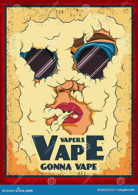 Vape Colored Poster stock vector. Illustration of colorful - 82231212