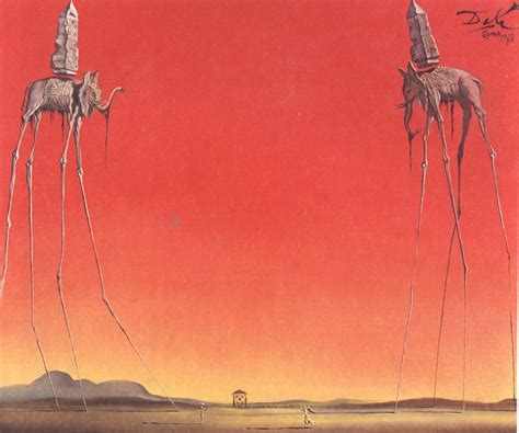 Слоны, Сальвадор Дали, 1948 - описание картины