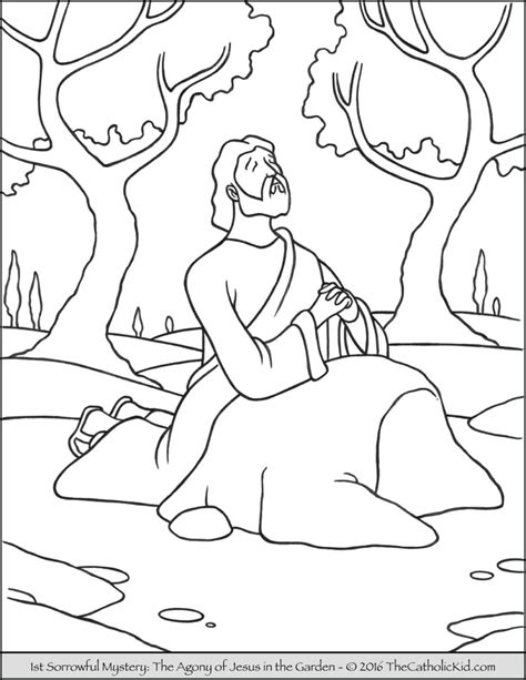 Sorrowful Mysteries Coloring Pages - The Catholic Kid