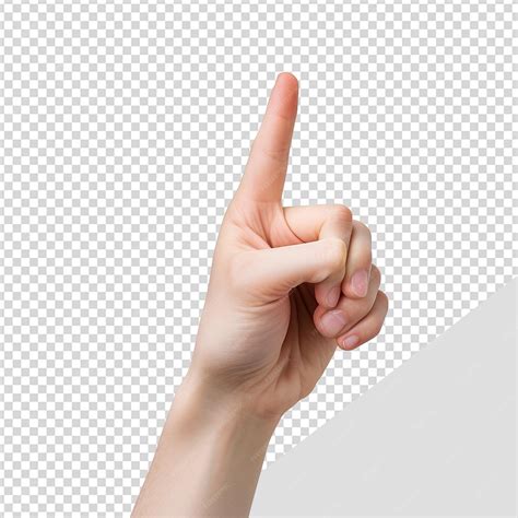 Premium PSD | Hand index finger isolated on transparent background png